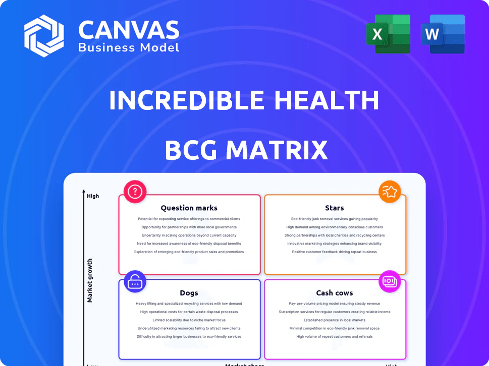 INCREDIBLE HEALTH BCG MATRIX TEMPLATE RESEARCH