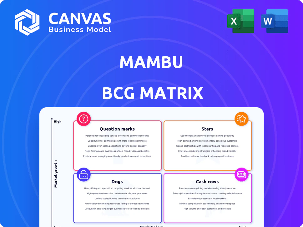 MAMBU BCG MATRIX TEMPLATE RESEARCH