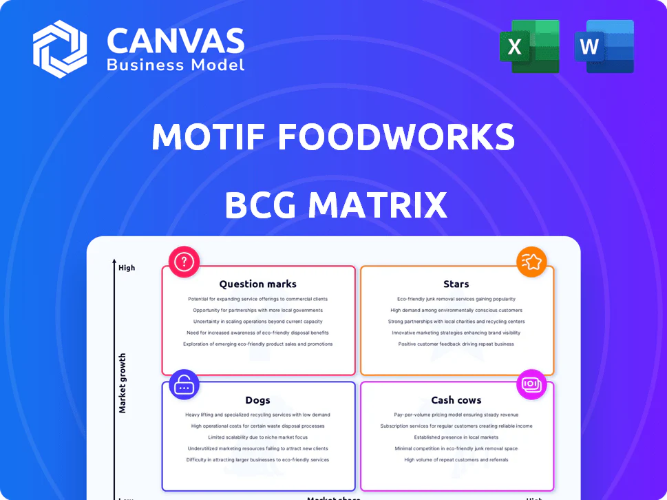 MOTIF FOODWORKS BCG MATRIX TEMPLATE RESEARCH