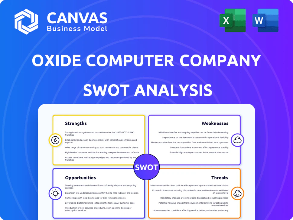 OXIDE COMPUTER COMPANY SWOT ANALYSIS TEMPLATE RESEARCH