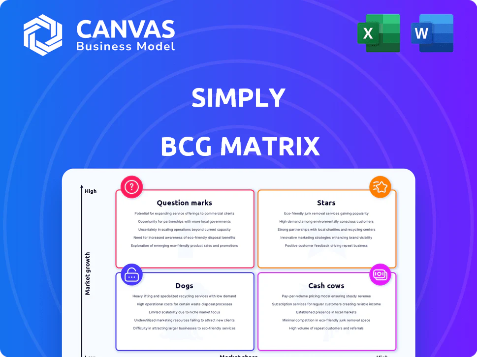 SIMPLY BCG MATRIX TEMPLATE RESEARCH