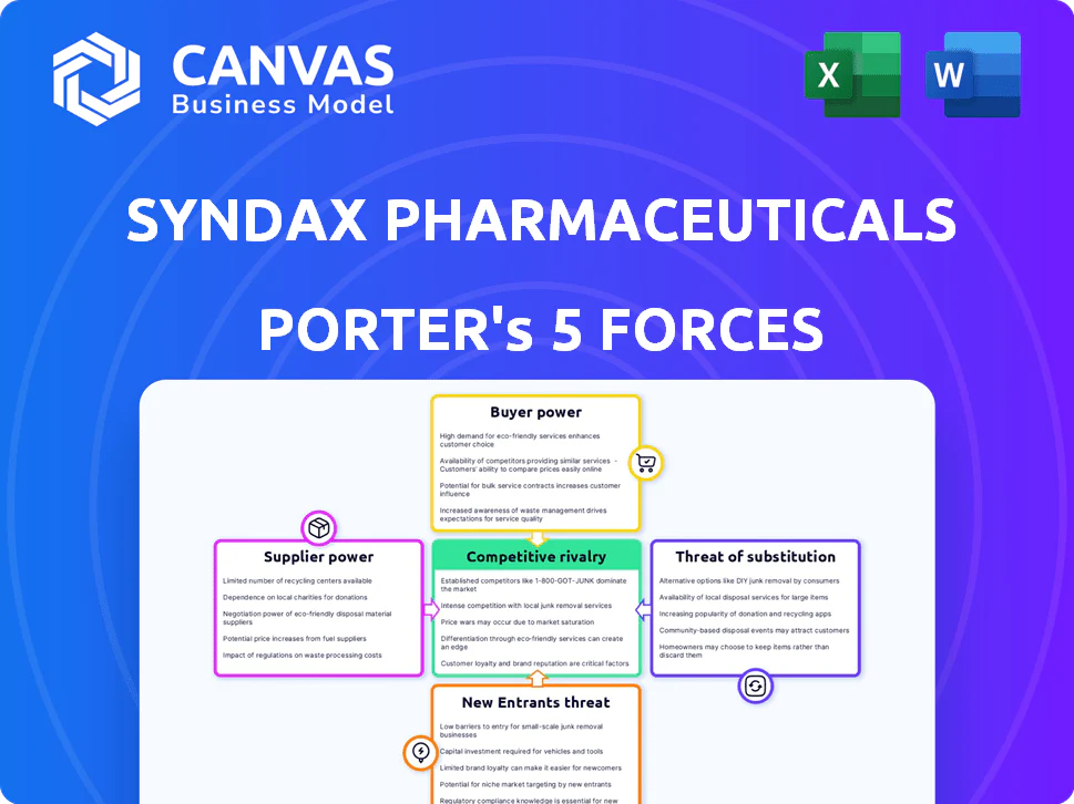 SYNDAX PHARMACEUTICALS PORTER'S FIVE FORCES TEMPLATE RESEARCH