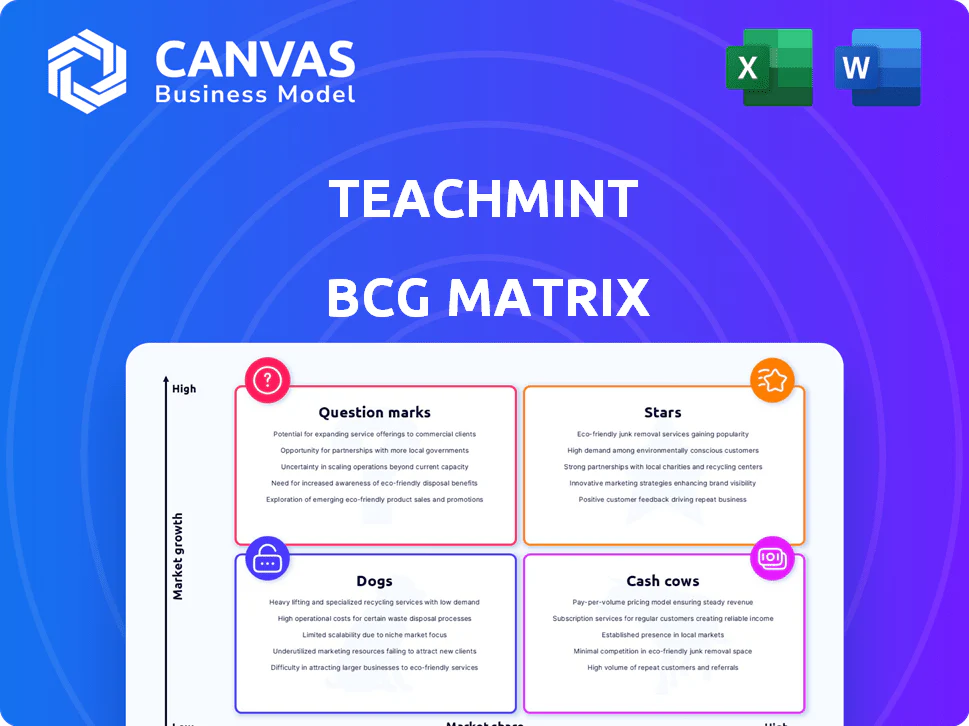 TEACHMINT BCG MATRIX TEMPLATE RESEARCH