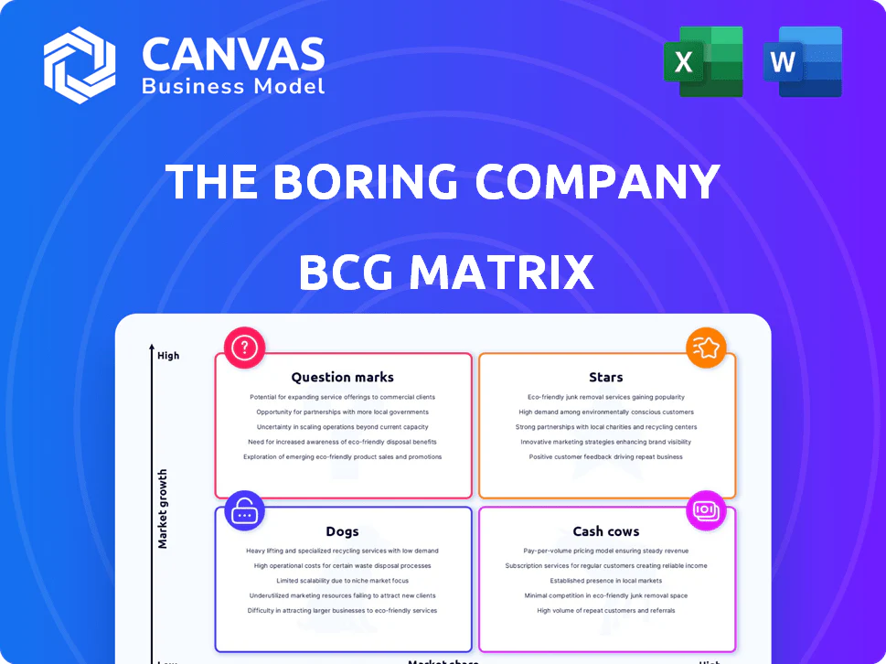 THE BORING COMPANY BCG MATRIX TEMPLATE RESEARCH